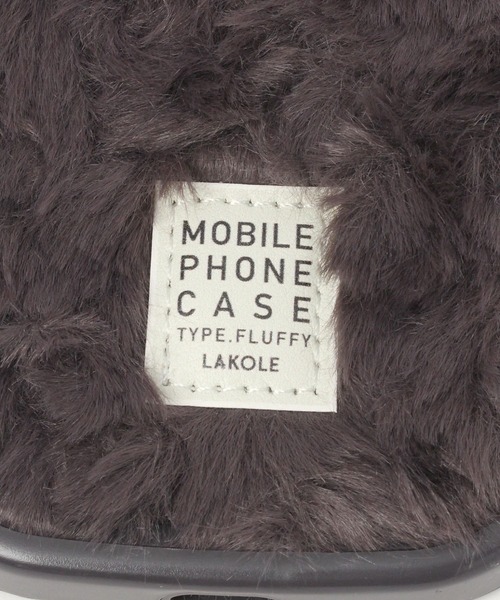LAKOLE（ラコレ）の「※ふわふわウェーブスタンドiPhoneケース / 988444（スマホケース/カバー・レディース・チャコール/カーキ/アイボリー・SMALL/X-SMALL/MEDIUM）」の8枚目の写真