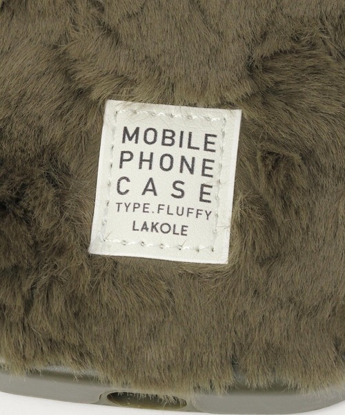 LAKOLE（ラコレ）の「※ふわふわウェーブスタンドiPhoneケース / 988444（スマホケース/カバー・レディース・チャコール/カーキ/アイボリー・SMALL/X-SMALL/MEDIUM）」の10枚目の写真