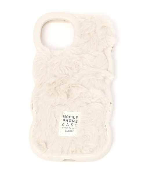LAKOLE（ラコレ）の「※ふわふわウェーブスタンドiPhoneケース / 988444（スマホケース/カバー・レディース・チャコール/カーキ/アイボリー・SMALL/X-SMALL/MEDIUM）」の12枚目の写真