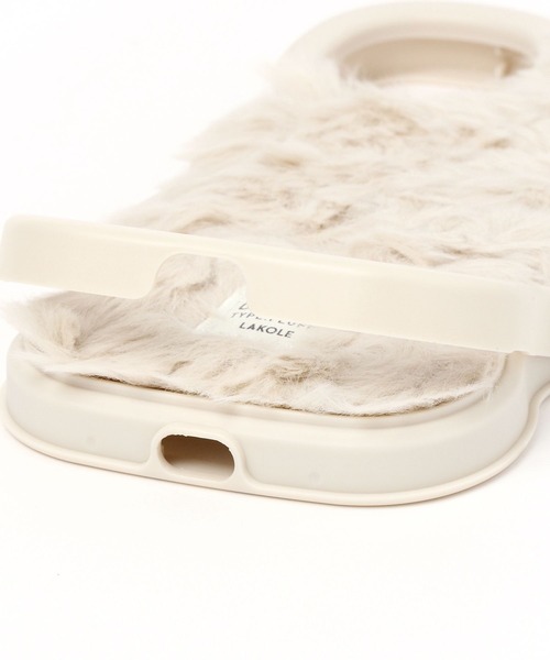 LAKOLE（ラコレ）の「※ふわふわウェーブスタンドiPhoneケース / 988444（スマホケース/カバー・レディース・チャコール/カーキ/アイボリー・SMALL/X-SMALL/MEDIUM）」の15枚目の写真