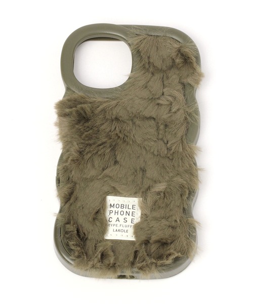 LAKOLE（ラコレ）の「※ふわふわウェーブスタンドiPhoneケース / 988444（スマホケース/カバー・レディース・チャコール/カーキ/アイボリー・SMALL/X-SMALL/MEDIUM）」の18枚目の写真