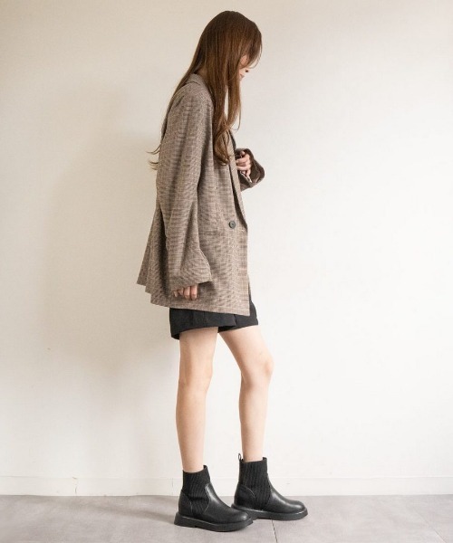 Fabby fabby(ファビィーファビィー)の「ニットインヒールエンジニアブーツ(ブーツ・レディース・ブラック・MEDIUM/SMALL/LARGE)」の4枚目の写真