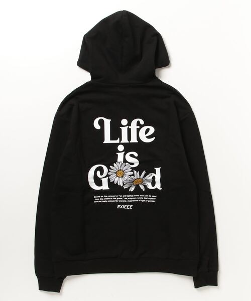 EXIEEE(イグジー)の「Life is goodパーカー(パーカー・レディース・ブラック/ピンク・SMALL/MEDIUM/LARGE)」の18枚目の写真