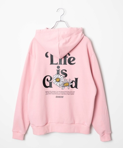 EXIEEE(イグジー)の「Life is goodパーカー(パーカー・レディース・ブラック/ピンク・SMALL/MEDIUM/LARGE)」の15枚目の写真