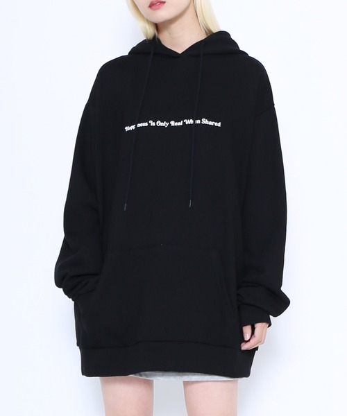 EXIEEE(イグジー)の「Life is goodパーカー(パーカー・レディース・ブラック/ピンク・SMALL/MEDIUM/LARGE)」の8枚目の写真