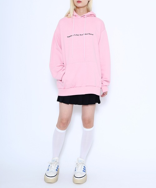 EXIEEE(イグジー)の「Life is goodパーカー(パーカー・レディース・ブラック/ピンク・SMALL/MEDIUM/LARGE)」の6枚目の写真