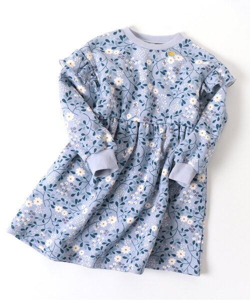 apres les cours(アプレレクール)の「【WEB限定・あったか】裏シャギーまいにちワンピ(ワンピース・キッズ・サックスブルー/ドット/ブラウン/ピンク/オフホワイト/ブラック/インディゴブルー・130/80/90/120/100/140/110)」の5枚目の写真