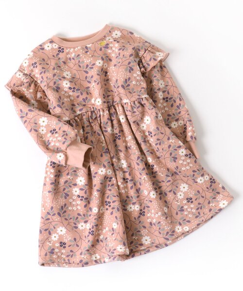 apres les cours(アプレレクール)の「【WEB限定・あったか】裏シャギーまいにちワンピ(ワンピース・キッズ・サックスブルー/ドット/ブラウン/ピンク/オフホワイト/ブラック/インディゴブルー・130/80/90/120/100/140/110)」の6枚目の写真