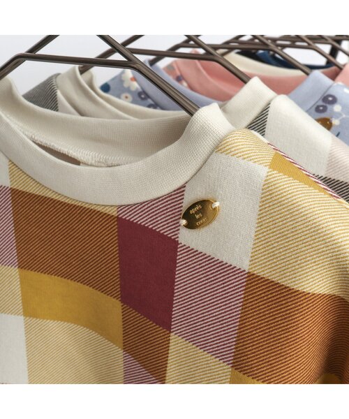 apres les cours(アプレレクール)の「【WEB限定・あったか】裏シャギーまいにちワンピ(ワンピース・キッズ・サックスブルー/ドット/ブラウン/ピンク/オフホワイト/ブラック/インディゴブルー・130/80/90/120/100/140/110)」の16枚目の写真