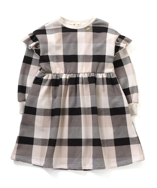 apres les cours(アプレレクール)の「【WEB限定・あったか】裏シャギーまいにちワンピ(ワンピース・キッズ・サックスブルー/ドット/ブラウン/ピンク/オフホワイト/ブラック/インディゴブルー・130/80/90/120/100/140/110)」の18枚目の写真