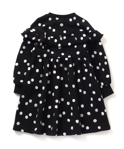 apres les cours(アプレレクール)の「【WEB限定・あったか】裏シャギーまいにちワンピ(ワンピース・キッズ・サックスブルー/ドット/ブラウン/ピンク/オフホワイト/ブラック/インディゴブルー・130/80/90/120/100/140/110)」の20枚目の写真