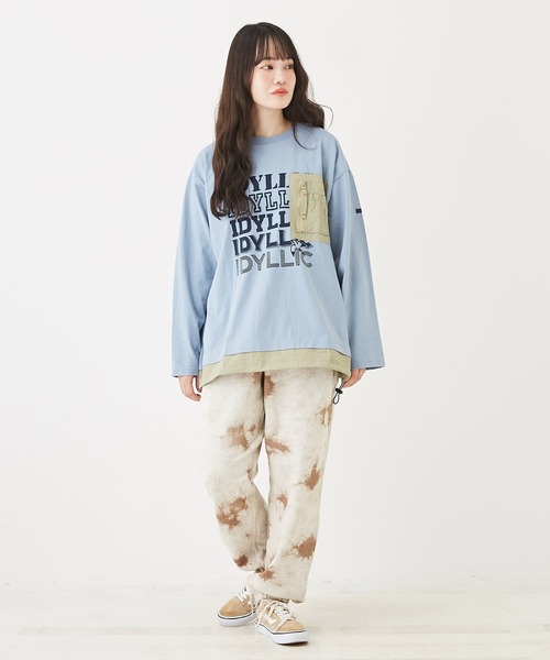 CUBE SUGAR（キューブシュガー）の「ジャンティ/タイダイスウェットパンツ（スウェットパンツ・レディース・チャコールグレー/ベージュ・M）」の17枚目の写真