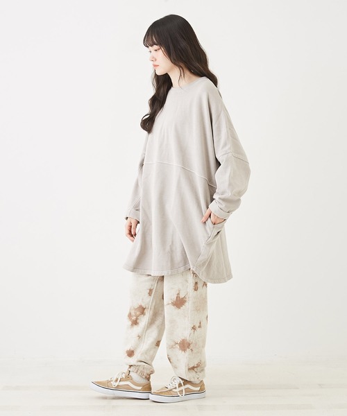 CUBE SUGAR（キューブシュガー）の「ジャンティ/タイダイスウェットパンツ（スウェットパンツ・レディース・チャコールグレー/ベージュ・M）」の18枚目の写真