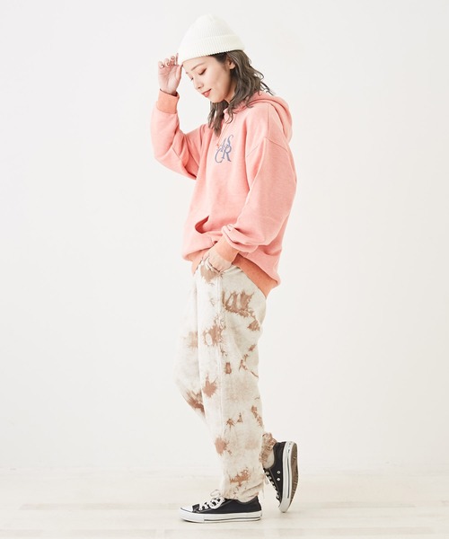 CUBE SUGAR（キューブシュガー）の「ジャンティ/タイダイスウェットパンツ（スウェットパンツ・レディース・チャコールグレー/ベージュ・M）」の20枚目の写真