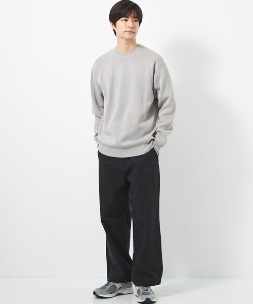 green label relaxing（グリーンレーベルリラクシング）の「クリアミラノリブ クルーネック ニット（ニット/セーター・メンズ・モカ/ブラック/ライトブルー/ライトグレー・L/XL/M/S）」の5枚目の写真