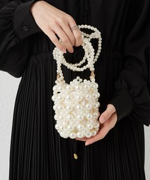LA VORAGINE（ラ ヴォラジネ）の「パールミニショルダーバッグ/パーティーバッグ 結婚式 入学式 卒業式 成人式 セレモニー クラッチバッグ（クラッチバッグ・キッズ）」