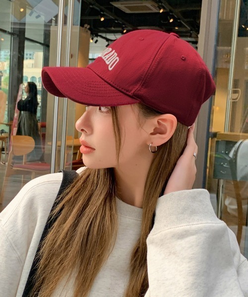 Miniministore（ミニミニストア）の「ベースボールキャップ 韓国 キャスケット（キャップ・レディース・ワインレッド/ダークグレー/ブラック/ブラウン/ベージュ/ネイビー/アイボリー・フリー）」の18枚目の写真