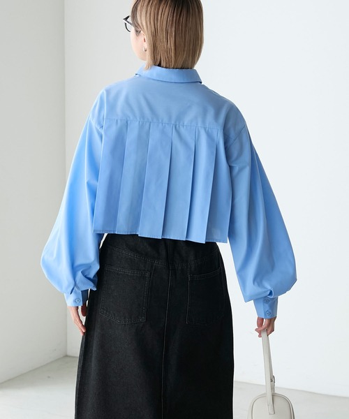 forksy.】プリーツクロップドシャツ forksy.│MONO-MART