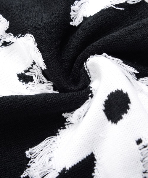 【セール】『CavariA/キャバリア』綿タッチアクリルニットジャガードフリンジフラワー長袖トレーナー（スウェット）｜SILVER BULLET（シルバーバレット）