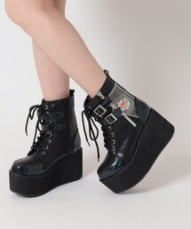 サイドクリアミルキーウェイ厚底レースアップブーツ 24SS