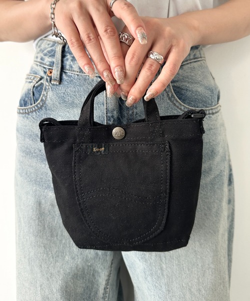 Lee（リー）の「Lee/リー キャンバス ミニミニ 2WAY トートバッグ（トートバッグ・レディース・ストライプ/ホワイト×シルバー/ブラック系その他/グレー/ホワイト×ブラック/ホワイト×ブルー/ホワイト×レッド/その他/ホワイト系その他/ブラック×ホワイト・FREE）」の17枚目の写真