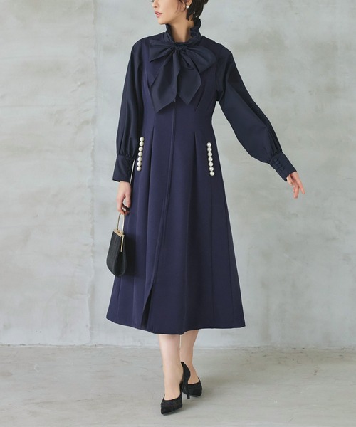 着脱楽々♪フロントファスナーシリーズ】パールモチーフ 2wayジレ