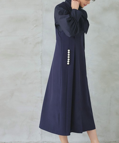 着脱楽々♪フロントファスナーシリーズ】パールモチーフ 2wayジレ