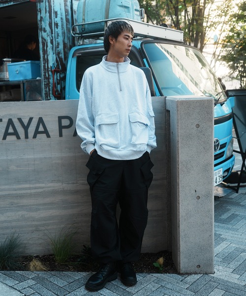JACKROSE（ジャックローズ）の「JE-MILITARY HALF ZIP（スウェット・メンズ・ブラック/ライトグレー・L/M）」の22枚目の写真