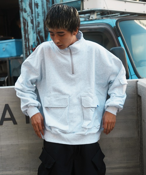 JACKROSE（ジャックローズ）の「JE-MILITARY HALF ZIP（スウェット・メンズ・ブラック/ライトグレー・L/M）」の21枚目の写真