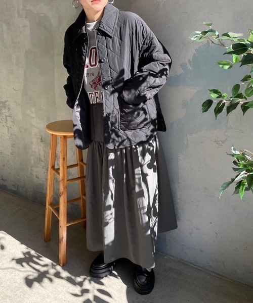 LOWRYS FARM（ローリーズファーム）の「エリキルティングブルゾン  987059（ブルゾン・レディース・アイボリー/ブラック/カーキ・FREE）」の11枚目の写真