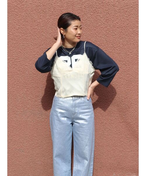 Ungrid(アングリッド)の「レースコンビサテンキャミ(キャミソール・レディース・ブラック/ブルー/オフホワイト・FREE)」の20枚目の写真