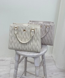 チャーム付キルティングバッグ