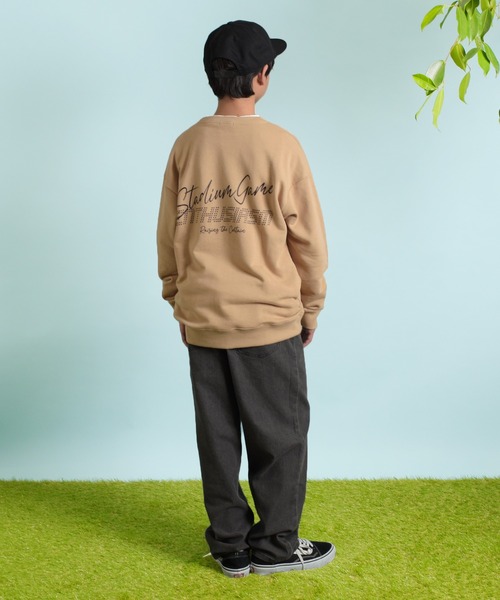 GLAZOS（グラソス）の「TC裏毛・クールバックロゴプリントトレーナー（スウェット・キッズ・グリーン系その他/ブルー/ベージュ/ブラック・140cm/150cm/160cm/170cm）」の7枚目の写真