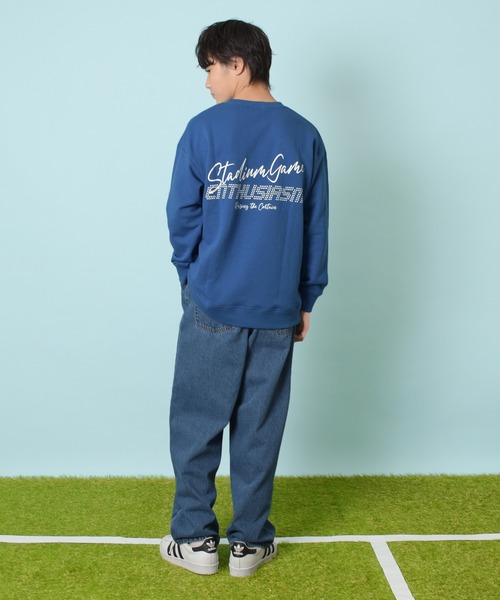 GLAZOS（グラソス）の「TC裏毛・クールバックロゴプリントトレーナー（スウェット・キッズ・グリーン系その他/ブルー/ベージュ/ブラック・140cm/150cm/160cm/170cm）」の9枚目の写真