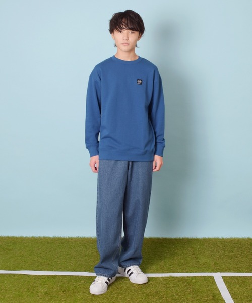 GLAZOS（グラソス）の「TC裏毛・クールバックロゴプリントトレーナー（スウェット・キッズ・グリーン系その他/ブルー/ベージュ/ブラック・140cm/150cm/160cm/170cm）」の10枚目の写真