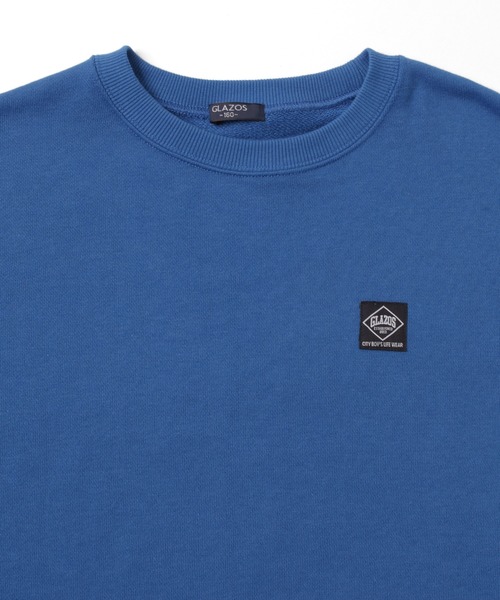 GLAZOS（グラソス）の「TC裏毛・クールバックロゴプリントトレーナー（スウェット・キッズ・グリーン系その他/ブルー/ベージュ/ブラック・140cm/150cm/160cm/170cm）」の11枚目の写真