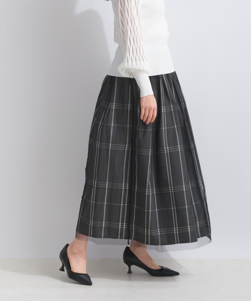 PICCIN（ピッチン）の「【WEB限定】リバーシブルチェック柄スカート（スカート・レディース・オフホワイト/ブラック・S/M/L）」の9枚目の写真