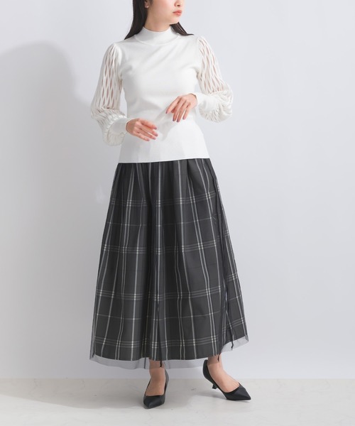 PICCIN（ピッチン）の「【WEB限定】リバーシブルチェック柄スカート（スカート・レディース・オフホワイト/ブラック・S/M/L）」の10枚目の写真