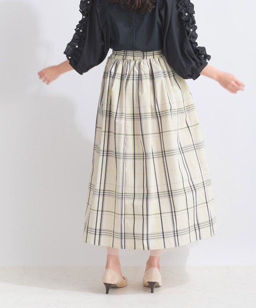 PICCIN（ピッチン）の「【WEB限定】リバーシブルチェック柄スカート（スカート・レディース・オフホワイト/ブラック・S/M/L）」の19枚目の写真