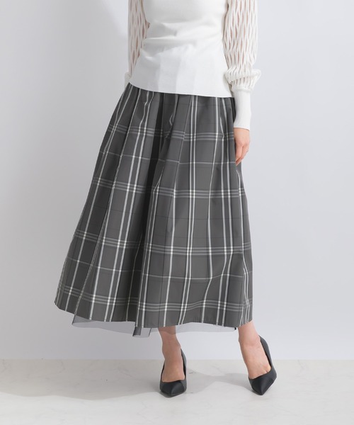 PICCIN（ピッチン）の「【WEB限定】リバーシブルチェック柄スカート（スカート・レディース・オフホワイト/ブラック・S/M/L）」の6枚目の写真
