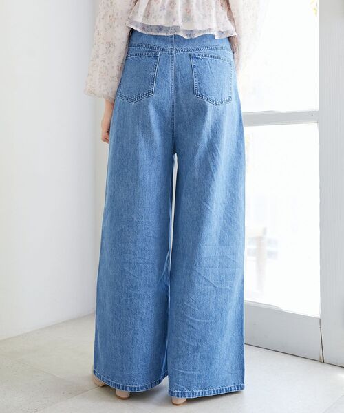 MAJESTIC LEGON（マジェスティックレゴン）の「タックワイドデニム（デニムパンツ・レディース・ピンク/ブラック/ブルー・MEDIUM/SMALL）」の22枚目の写真