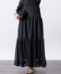 Rouge vif | 【セットアップ対応】シアーティアードスカート(スカート)