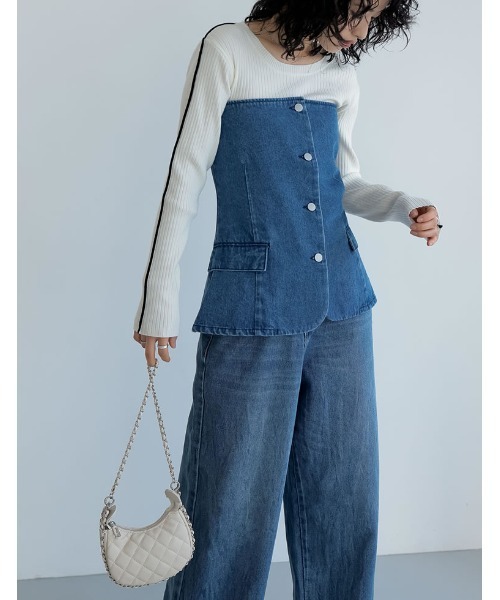 Re:EDIT（リエディ）の「[2024SS COLLECTION]キルトステッチショルダーバッグ（ショルダーバッグ・レディース・ブルー/ブラック/キャメル/ホワイト・FREE）」の21枚目の写真