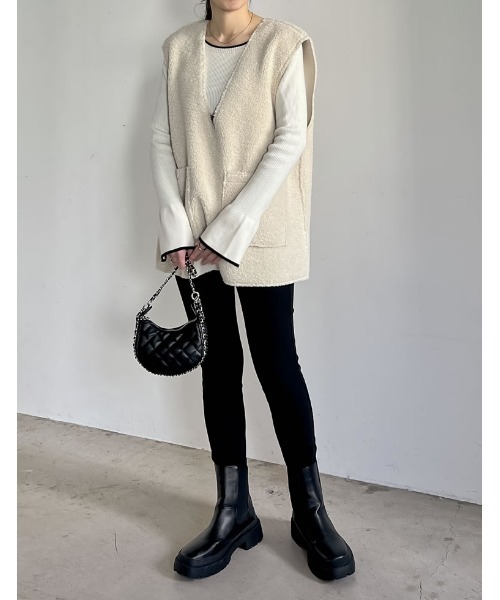 Re:EDIT（リエディ）の「[2024SS COLLECTION]キルトステッチショルダーバッグ（ショルダーバッグ・レディース・ブルー/ブラック/キャメル/ホワイト・FREE）」の19枚目の写真