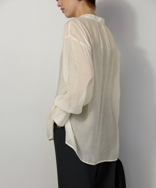 バンドカラーシアーシャツ（シャツ/ブラウス）｜select MOCA（セレクト