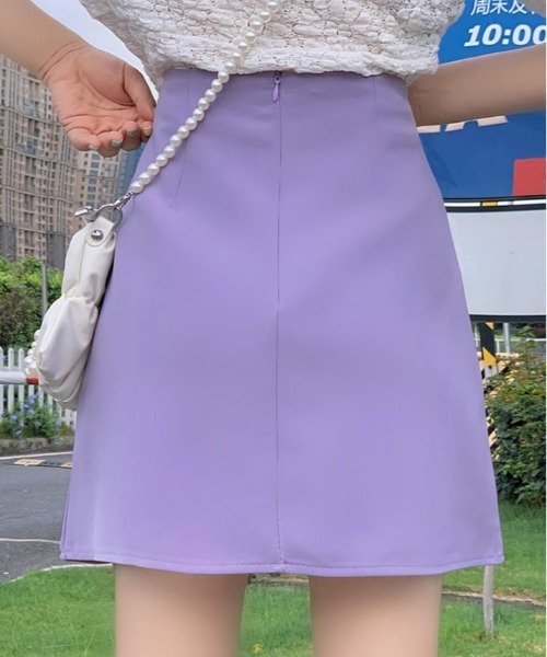kirakiraShop(キラキラショップ)の「ハイウエスト ミニスカート(スカート・レディース・レッド系その他/ダークベージュ/ホワイト/ブラック/グリーン系その他/ピンク/イエロー/パープル・S/M/L/XL)」の5枚目の写真