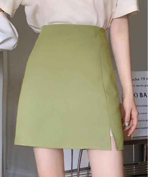 kirakiraShop(キラキラショップ)の「ハイウエスト ミニスカート(スカート・レディース・レッド系その他/ダークベージュ/ホワイト/ブラック/グリーン系その他/ピンク/イエロー/パープル・S/M/L/XL)」の20枚目の写真