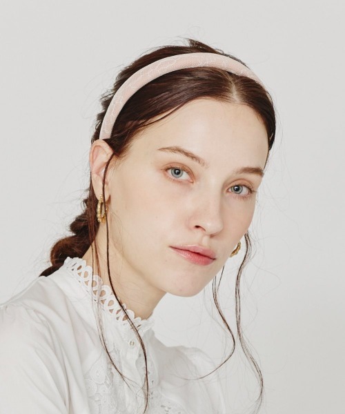 Chapeau d' O（シャポードオー）の「Chapeau d' O Lace Thin Headband / シャポードオー（カチューシャ・レディース・ブルー/ブラック/ホワイト・FREE）」の6枚目の写真