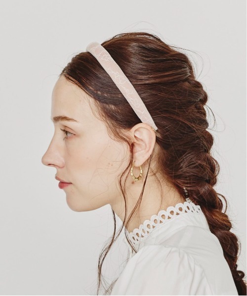 Chapeau d' O（シャポードオー）の「Chapeau d' O Lace Thin Headband / シャポードオー（カチューシャ・レディース・ブルー/ブラック/ホワイト・FREE）」の7枚目の写真