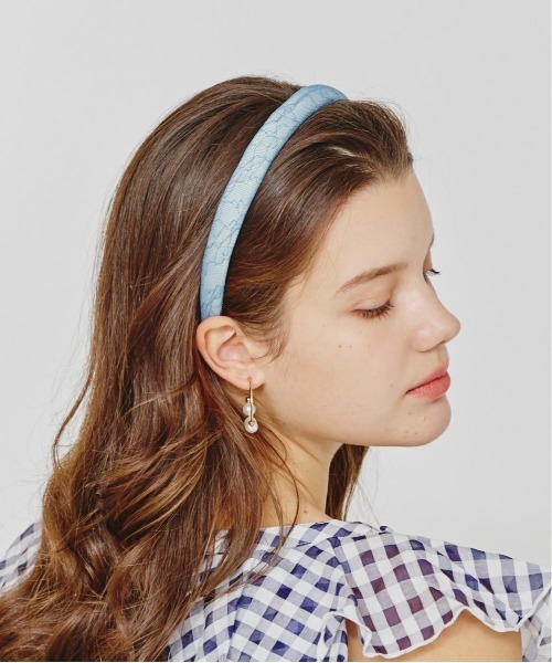 Chapeau d' O（シャポードオー）の「Chapeau d' O Lace Thin Headband / シャポードオー（カチューシャ・レディース・ブルー/ブラック/ホワイト・FREE）」の14枚目の写真